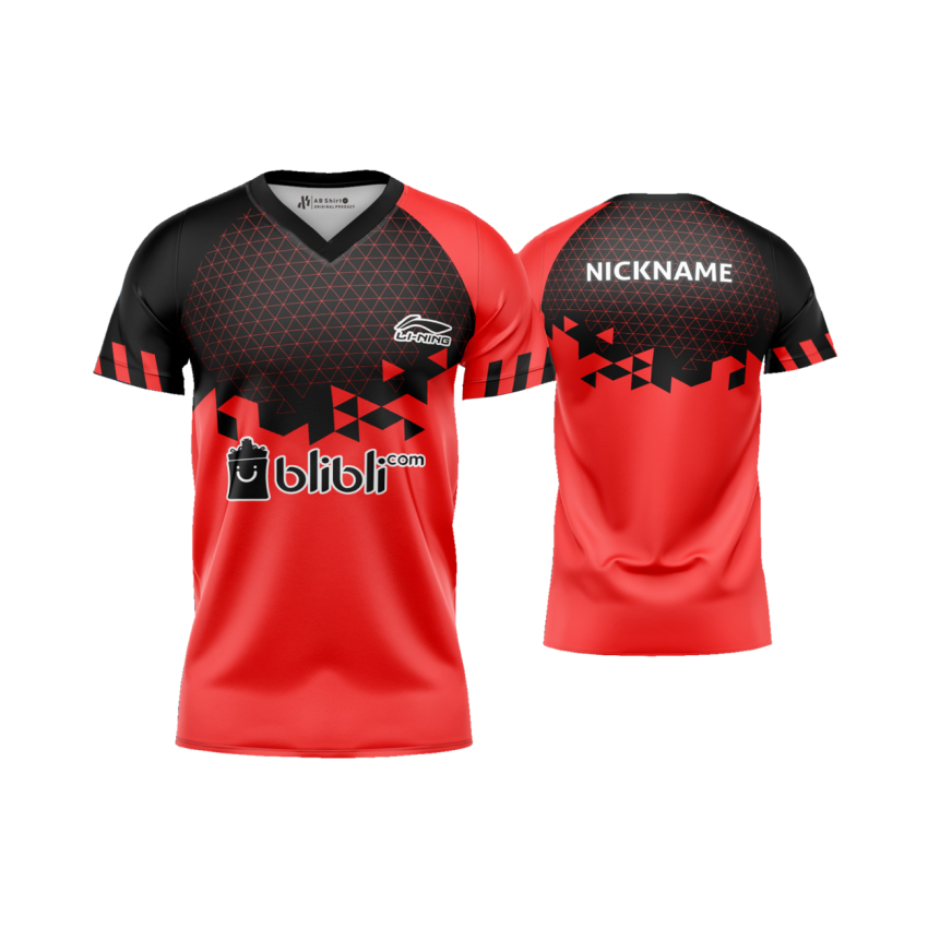 Jersey Badminton Gradient Triangle - Gambar 4