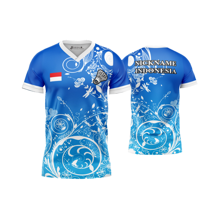 Jersey Badminton Batik Floral 2 - Gambar 3