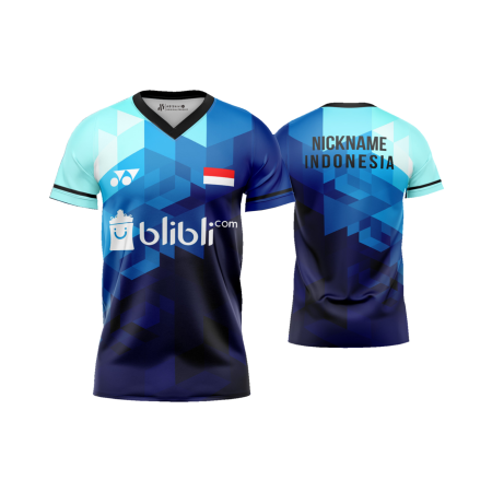 Jersey Badminton Cat Cobalt
