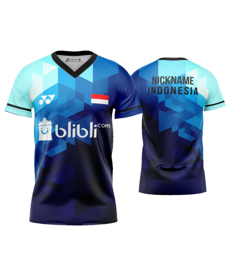 Jersey Badminton Cat Cobalt