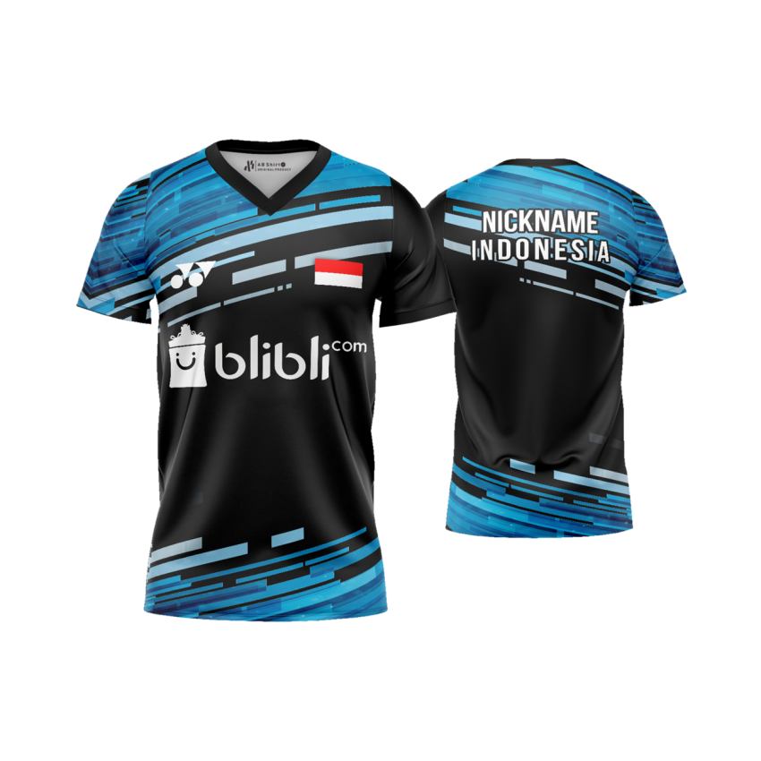Jersey Badminton Line Square - Gambar 2