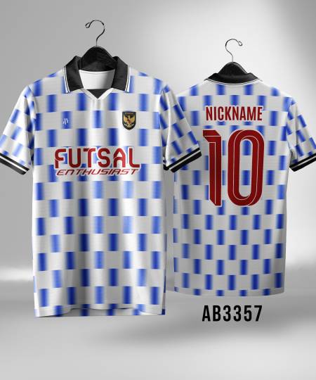 Jersey Futsal sepakbola Retro Chalk
