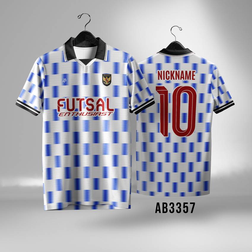 Jersey Futsal sepakbola Retro Chalk