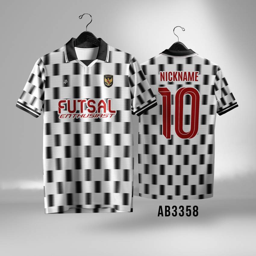 Jersey Futsal sepakbola Retro Chalk - Gambar 2
