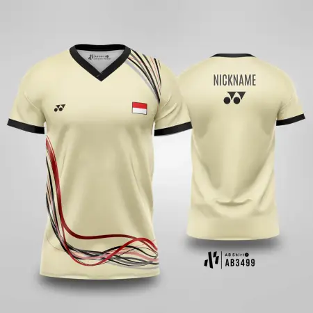 Jersey Badminton Curved Line