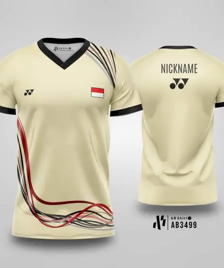 Jersey Badminton Curved Line