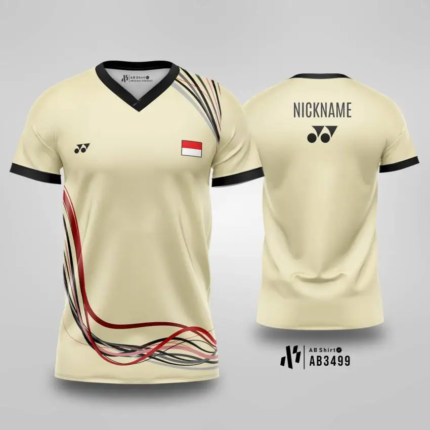 Jersey Badminton Curved Line