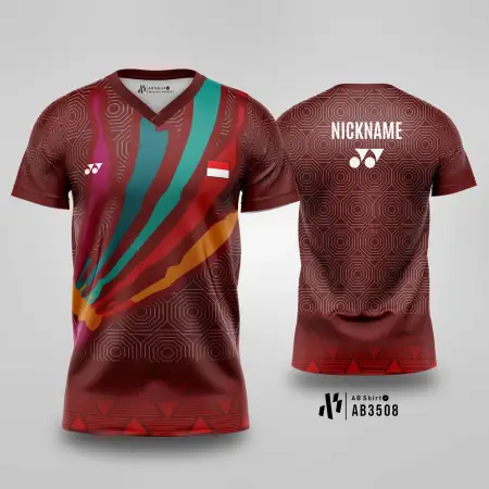 Jersey Badminton Shuttle Burgundy