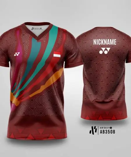 Jersey Badminton Shuttle Burgundy