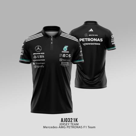 Jersey Polo TEAM Mercedes-AMG PETRONAS F1 Team - BLACK