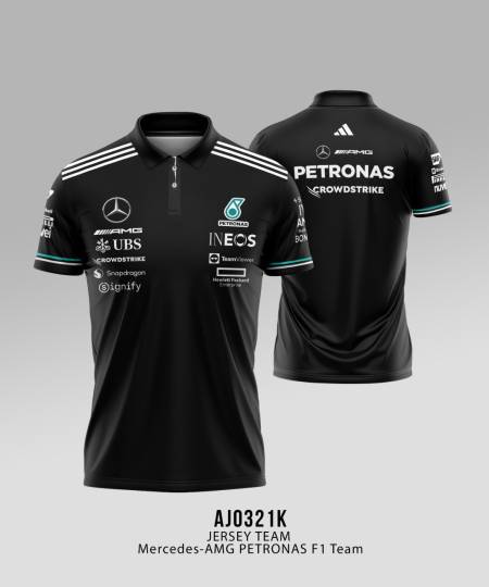 Jersey Polo TEAM Mercedes-AMG PETRONAS F1 Team - BLACK