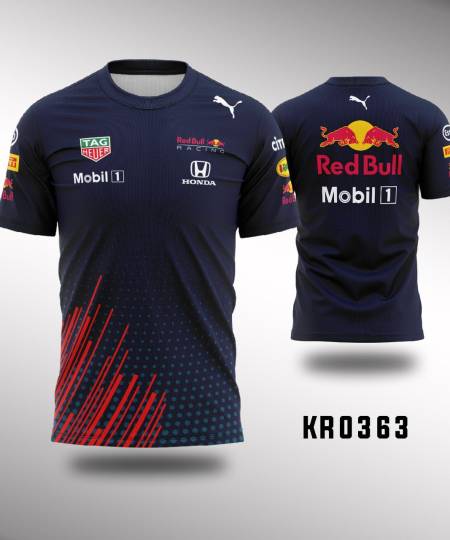 Kaos Red Bull F1 3D Cool Red Bull Oracle F1