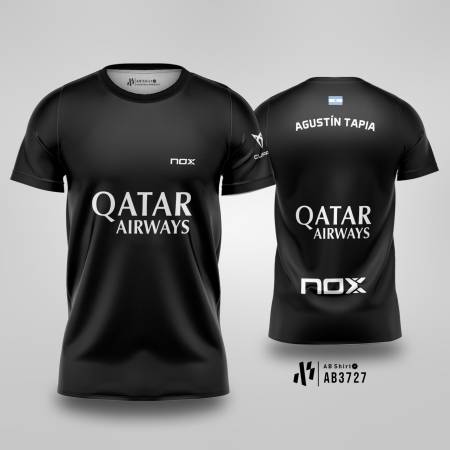 Kaos Jersey padel Team NOX Agustin Tapia 2025 - BLACK
