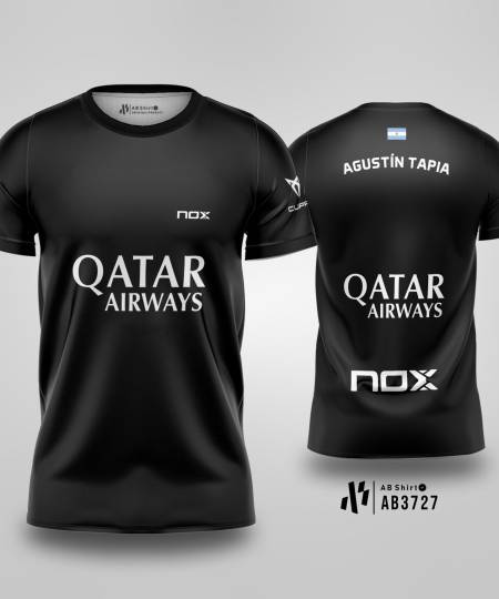 Kaos Jersey padel Team NOX Agustin Tapia 2025 - BLACK