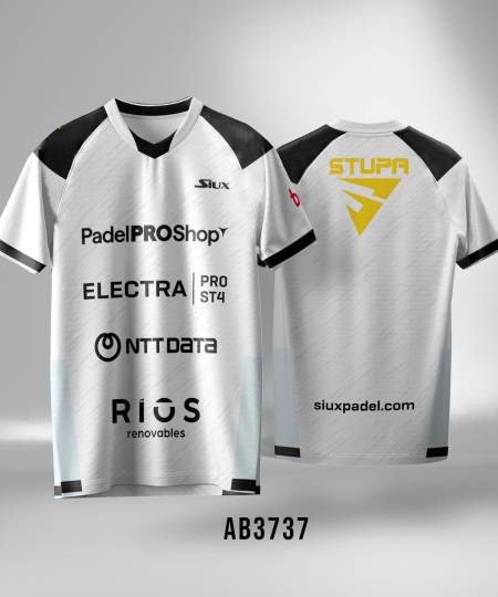 Kaos Jersey padel Team Siux Electra Stupa - WHITE