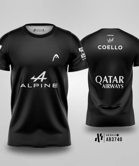 Kaos Jersey Padel Team Head Arturo Coello - BLACK