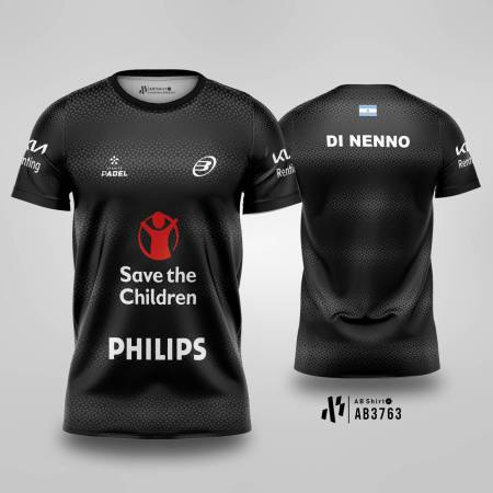 Kaos Jersey Padel Team Bullpadel Martín Di Nenno 2025 - BLACK