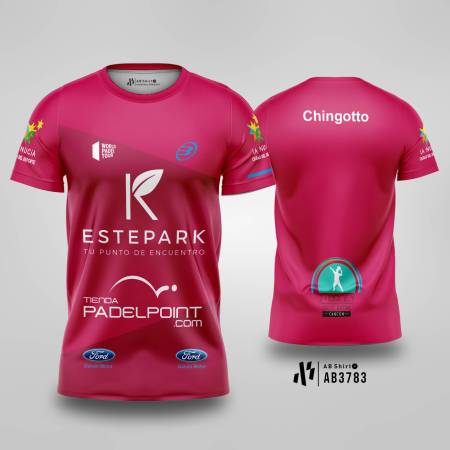 Kaos Jersey Padel Team Bullpadel Tatsu Fede Chingotto - PINK