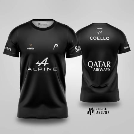 Kaos Jersey Padel Team Head Arturo Coello 2- Premier Padel - BLACK